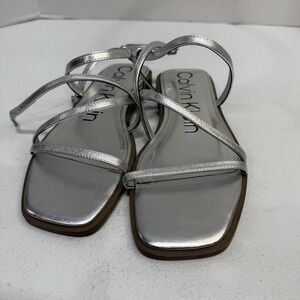 Calvin Klein Womens Millia2 Leather Ankle Strap Shoes BHFO 1638 Size 8.5